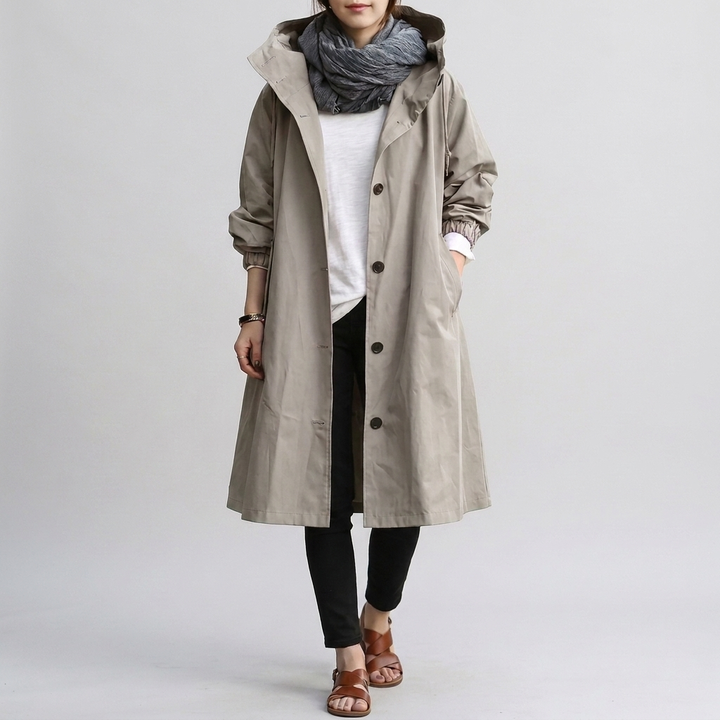 Women's Trendy Rain Jacket – Stylish Outerwear for Wet Weather