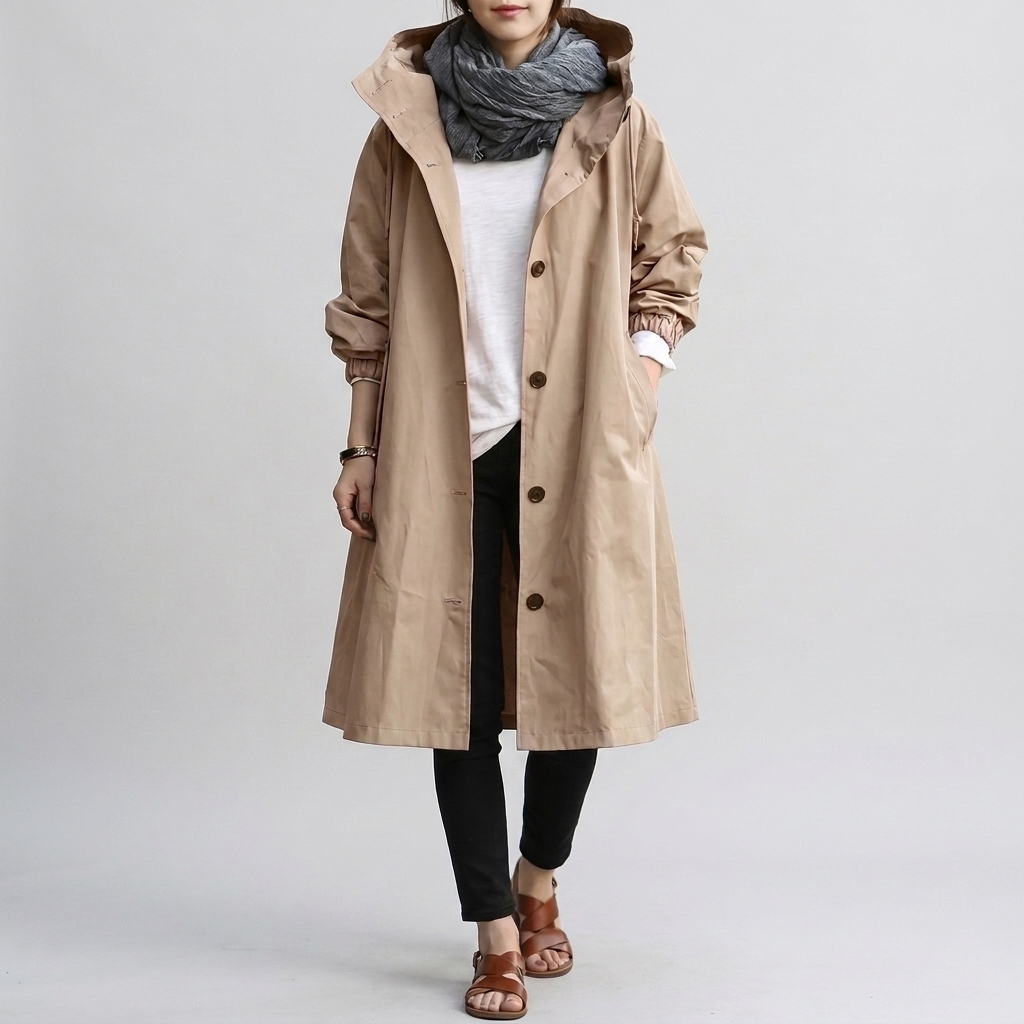 Women's Trendy Rain Jacket – Stylish Outerwear for Wet Weather