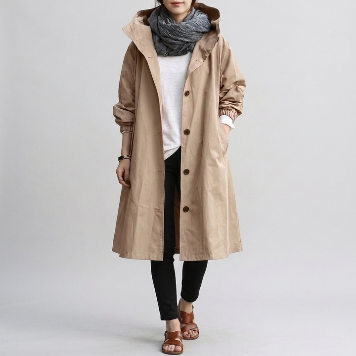 Women's Trendy Rain Jacket – Stylish Outerwear for Wet Weather