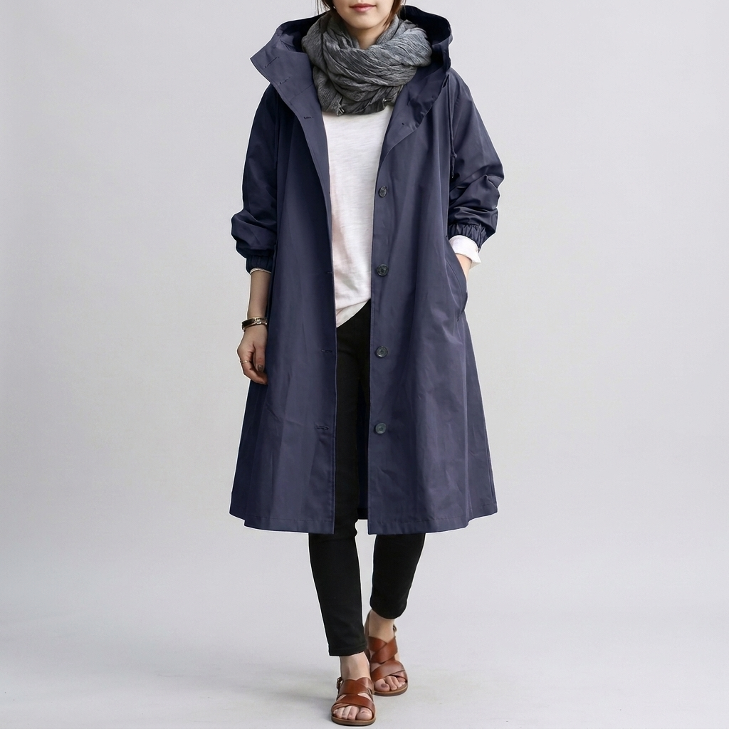 Women's Trendy Rain Jacket – Stylish Outerwear for Wet Weather