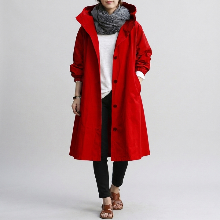 Women's Trendy Rain Jacket – Stylish Outerwear for Wet Weather