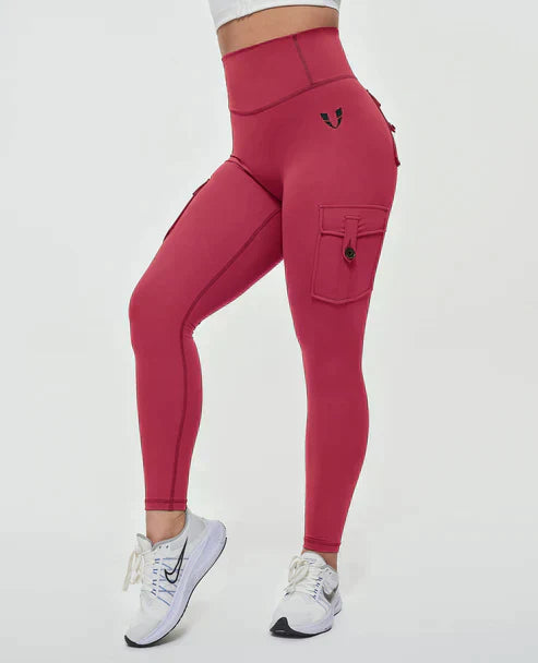 Jeana | Women's High-Quality High Waist Cargo Leggings-The Yellow Prime