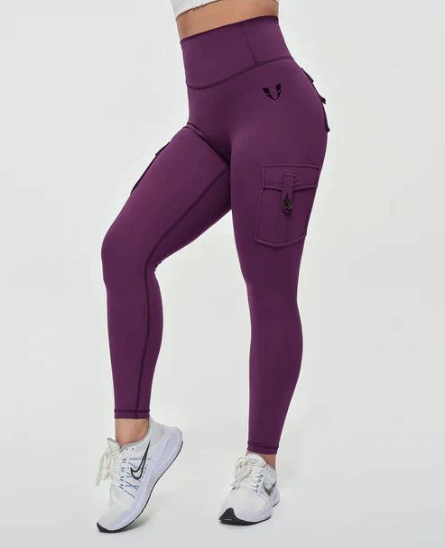 Jeana | Women's High-Quality High Waist Cargo Leggings-The Yellow Prime