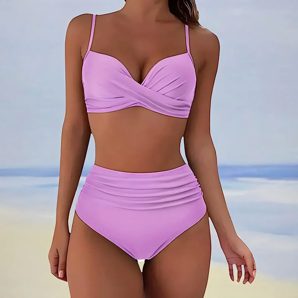 Women's High-Waisted Swimwear-The Yellow Prime
