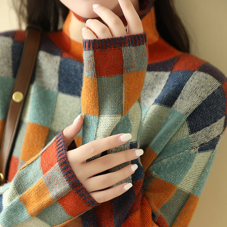 Cozy Women's Turtleneck Sweater-The Yellow Prime