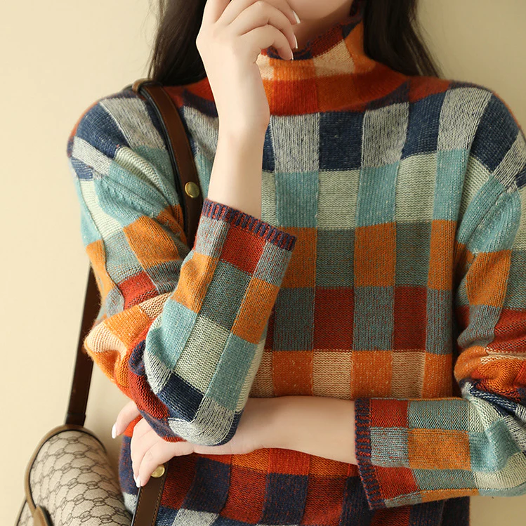 Cozy Women's Turtleneck Sweater-The Yellow Prime