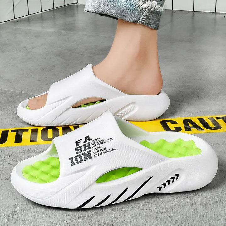 Men's Modern Design Sporty Slippers-The Yellow Prime
