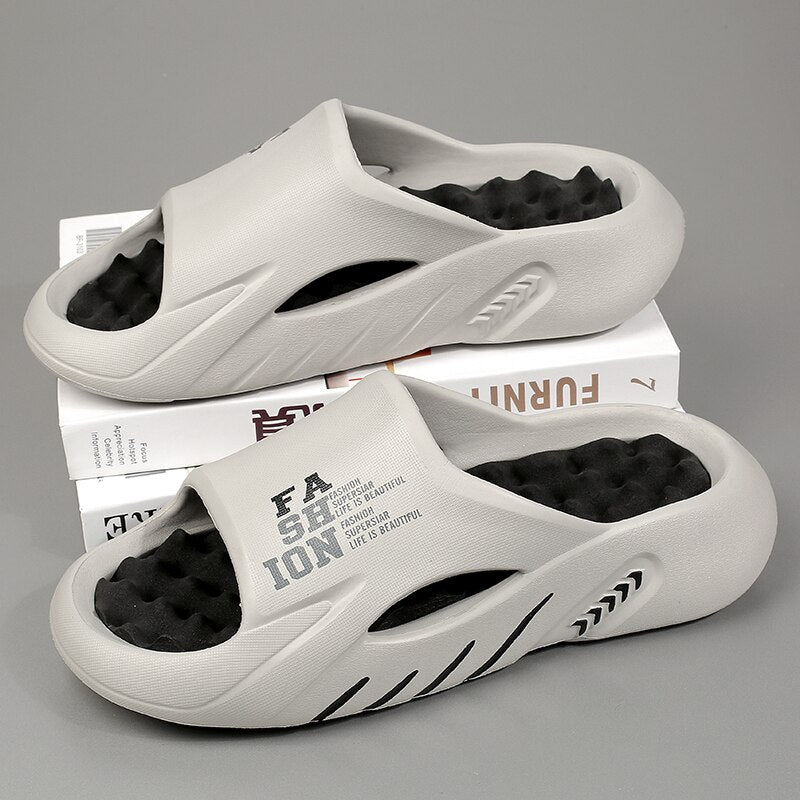 Men's Modern Design Sporty Slippers-The Yellow Prime