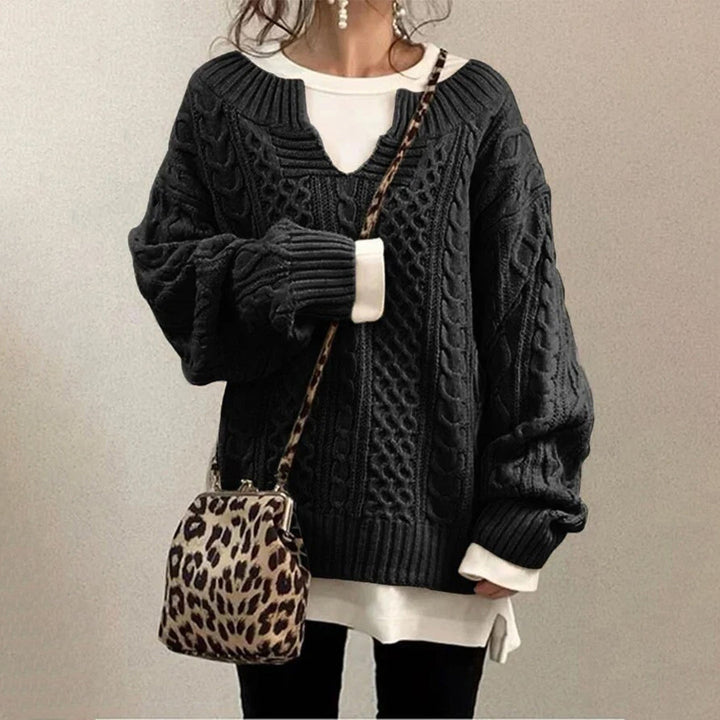 Women's Soft Knit Comfort Sweater with Warm Lining