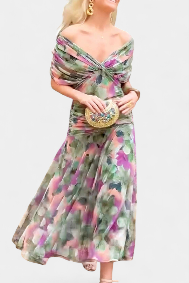 Victoria | Women's Off-Shoulder Evening Gown-The Yellow Prime