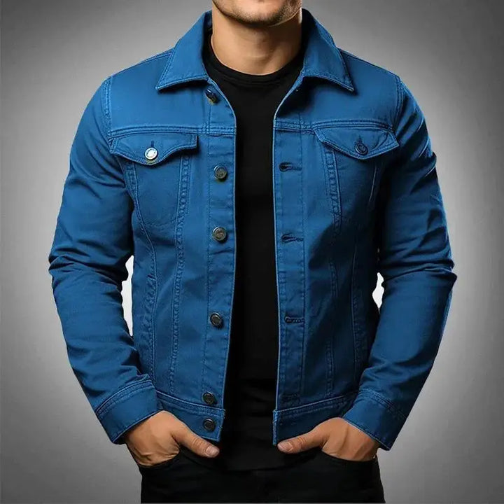 Men's Long Sleeve Collared Spring Jacket for Stylish Comfort