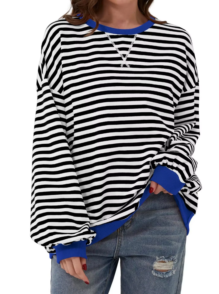 Women's Soft Fabric Striped Sweater