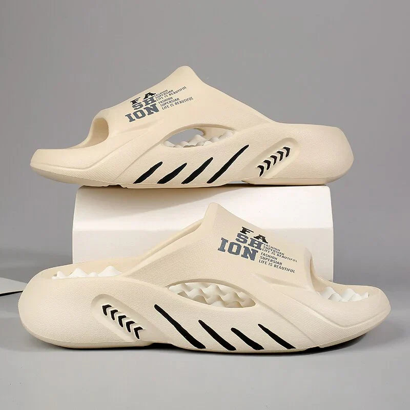 Men's Modern Design Sporty Slippers-The Yellow Prime