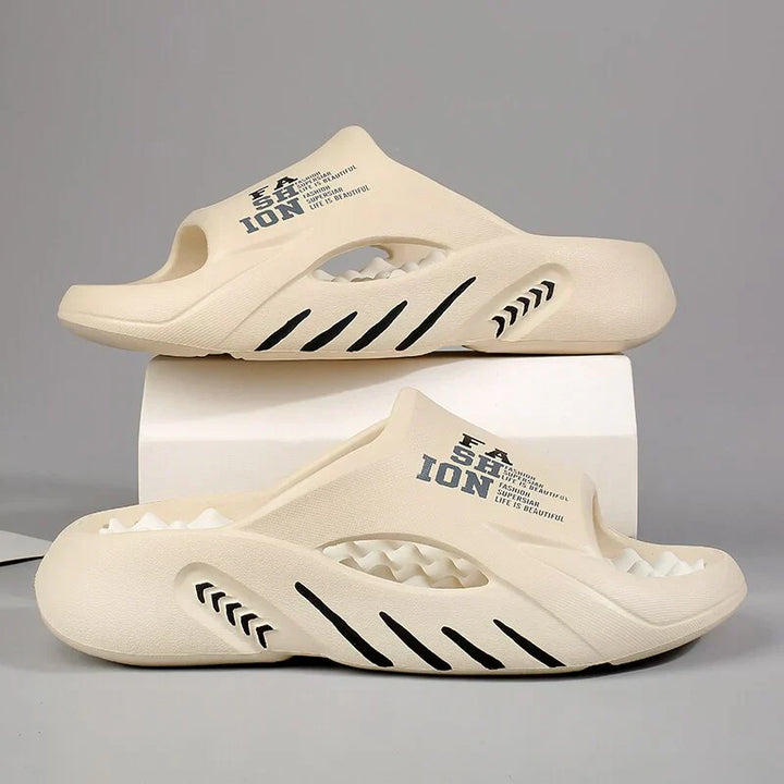 Men's Modern Design Sporty Slippers-The Yellow Prime