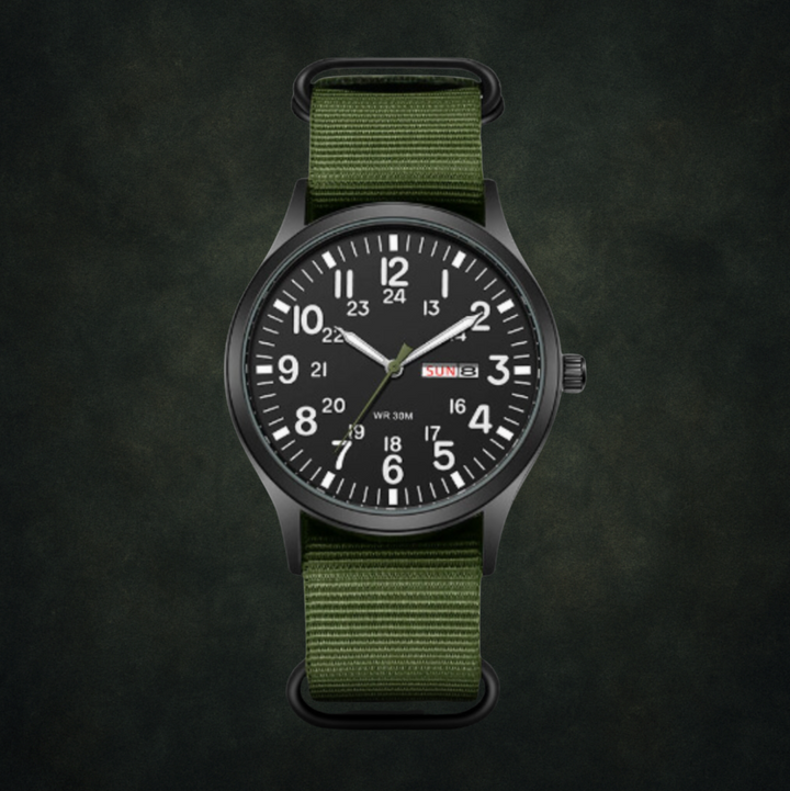 Men's Rugged Outdoor Watch – Waterproof, Scratch-Resistant, Nylon Strap-The Yellow Prime