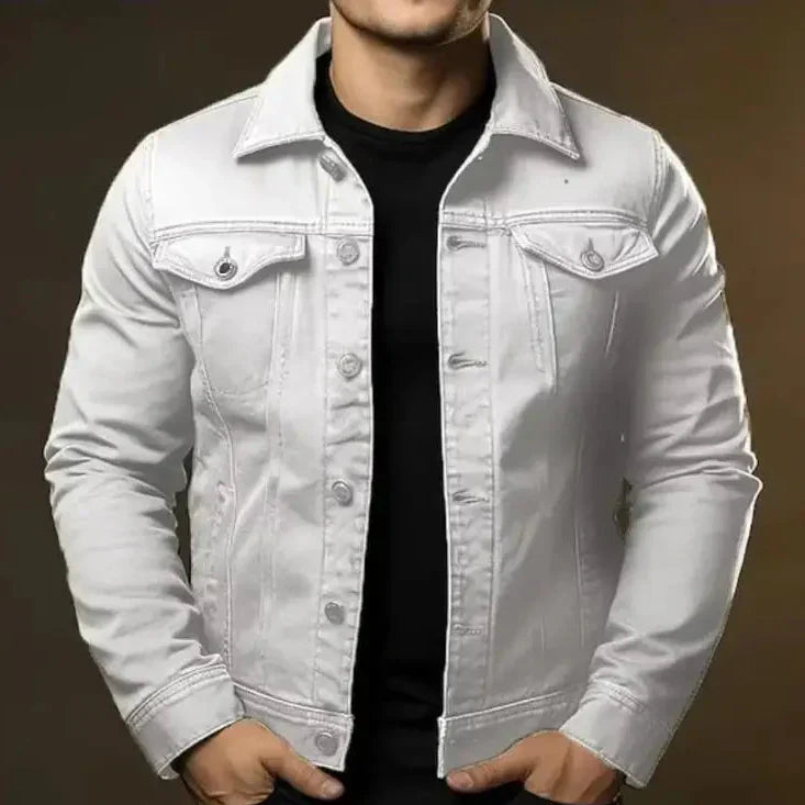 Men's Long Sleeve Collared Spring Jacket for Stylish Comfort