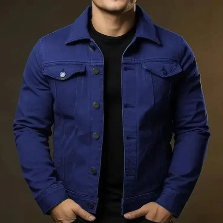 Men's Long Sleeve Collared Spring Jacket for Stylish Comfort