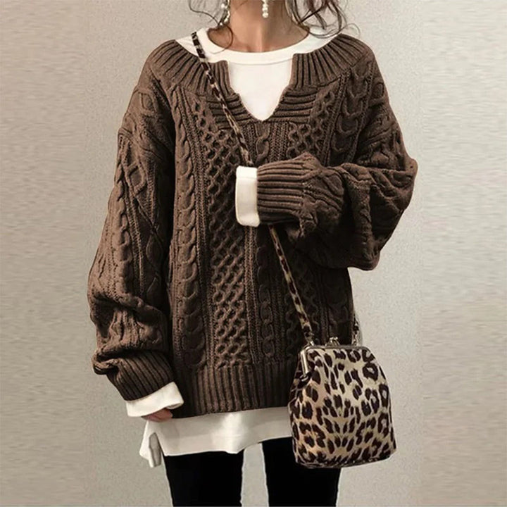 Women's Soft Knit Comfort Sweater with Warm Lining