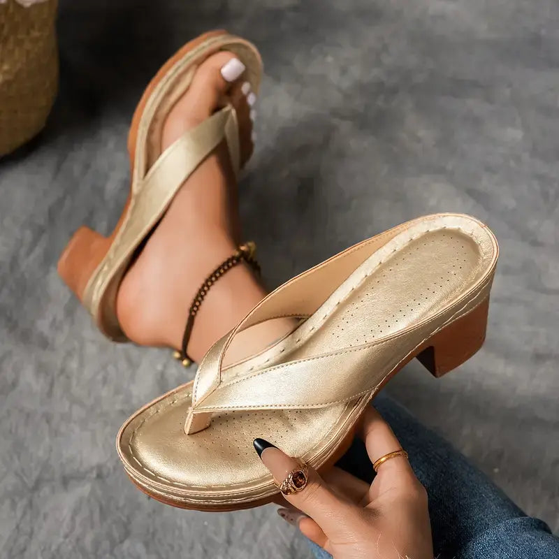 Giada | Women's Open Toe Slip-On Sandals-The Yellow Prime
