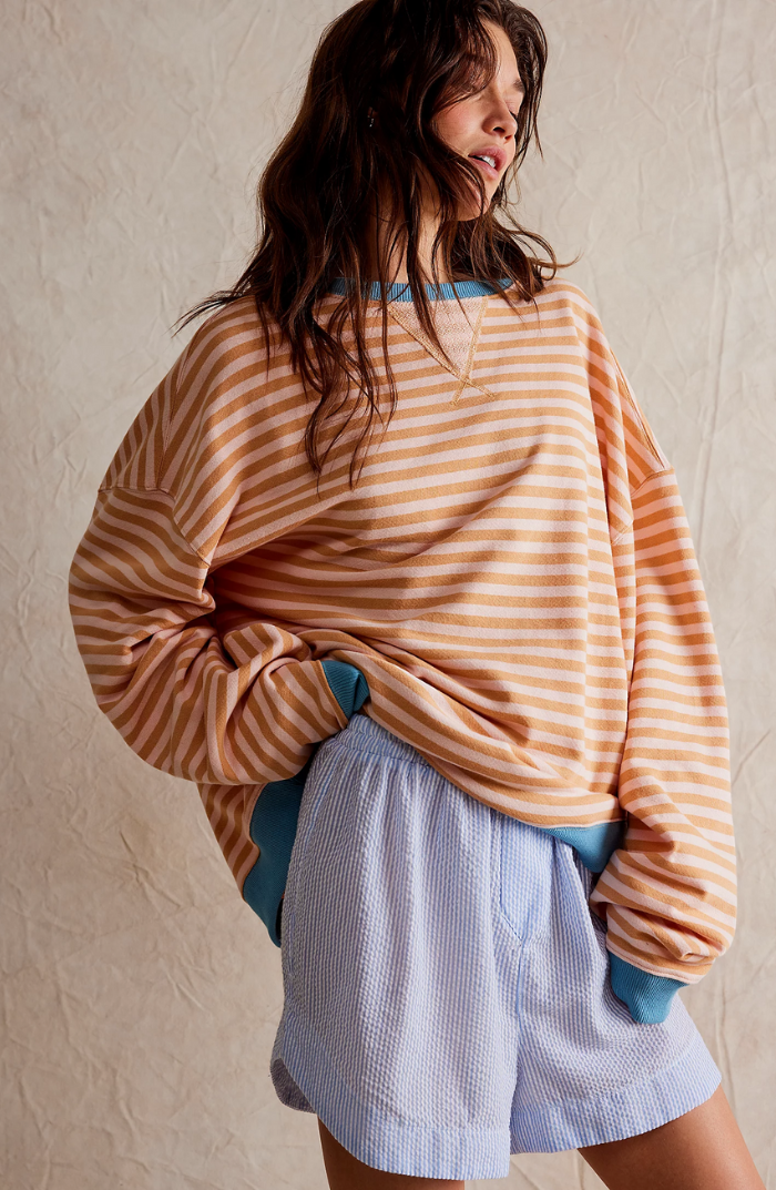 Women's Soft Fabric Striped Sweater