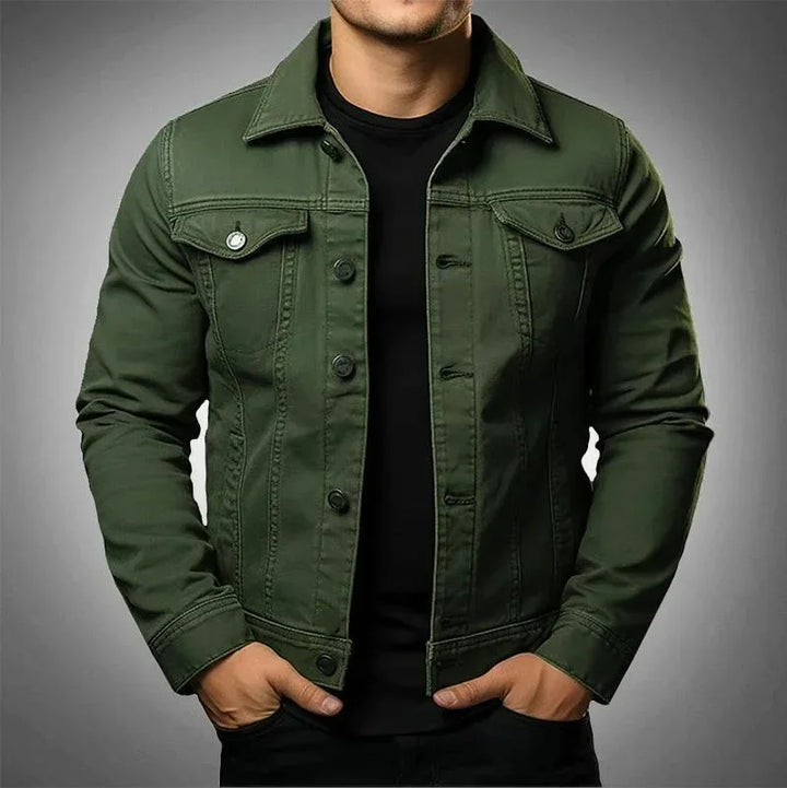 Men's Long Sleeve Collared Spring Jacket for Stylish Comfort