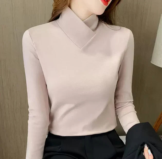 Sherie | Women's Elegant High-Neck Sweater-The Yellow Prime