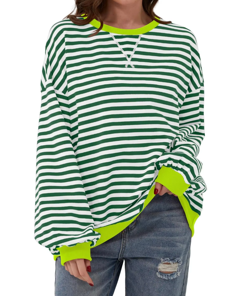 Women's Soft Fabric Striped Sweater
