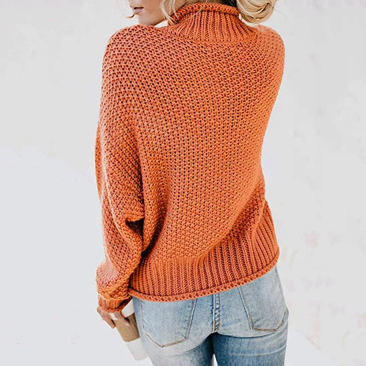 Women's Cozy Turtleneck Sweater with Long Sleeves