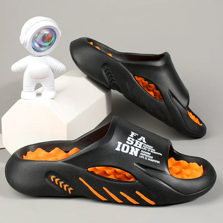 Men's Modern Design Sporty Slippers-The Yellow Prime