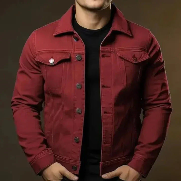 Men's Long Sleeve Collared Spring Jacket for Stylish Comfort