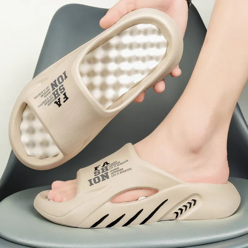 Men's Modern Design Sporty Slippers-The Yellow Prime
