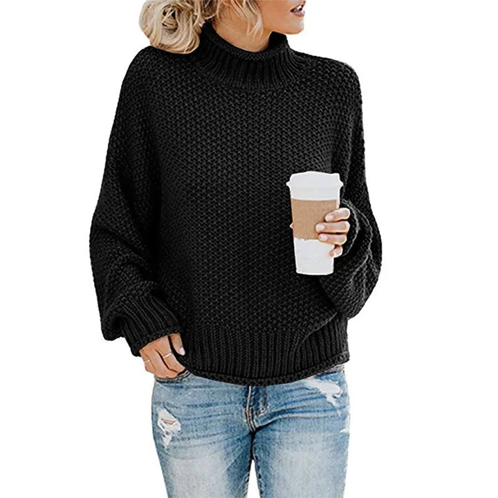 Women's Cozy Turtleneck Sweater with Long Sleeves