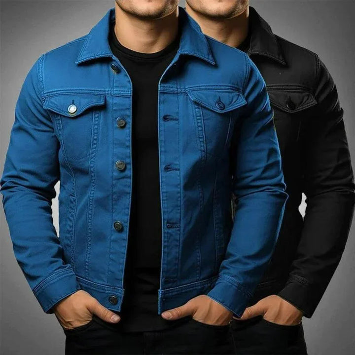 Men's Long Sleeve Collared Spring Jacket for Stylish Comfort
