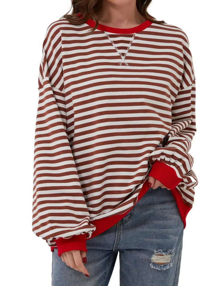 Women's Soft Fabric Striped Sweater
