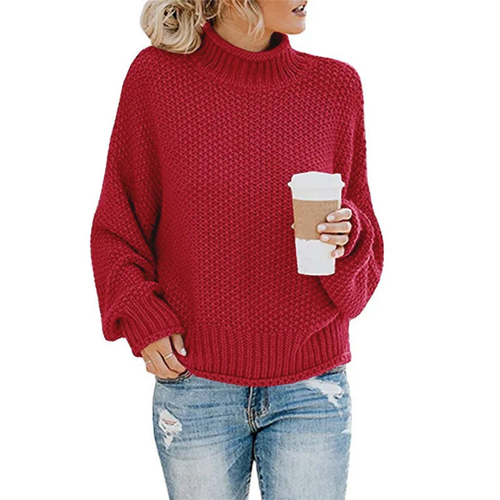 Women's Cozy Turtleneck Sweater with Long Sleeves