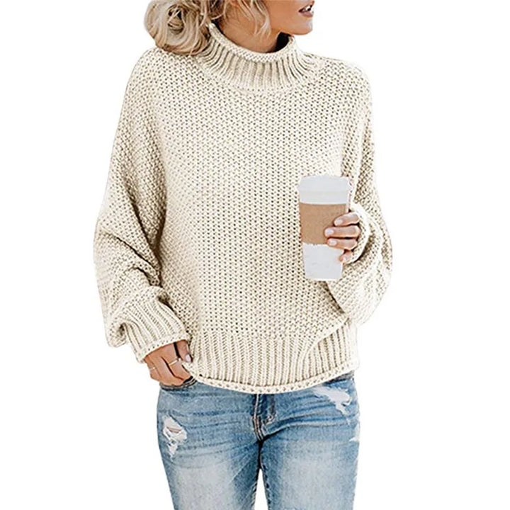 Women's Cozy Turtleneck Sweater with Long Sleeves