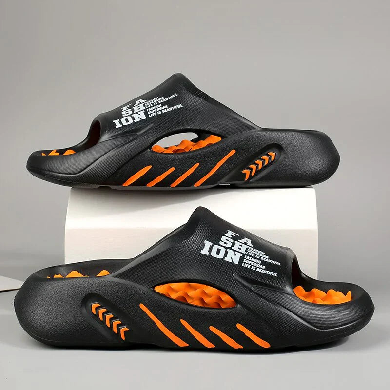 Men's Modern Design Sporty Slippers-The Yellow Prime