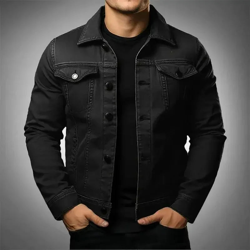 Men's Long Sleeve Collared Spring Jacket for Stylish Comfort