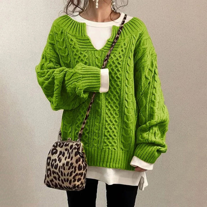 Women's Soft Knit Comfort Sweater with Warm Lining