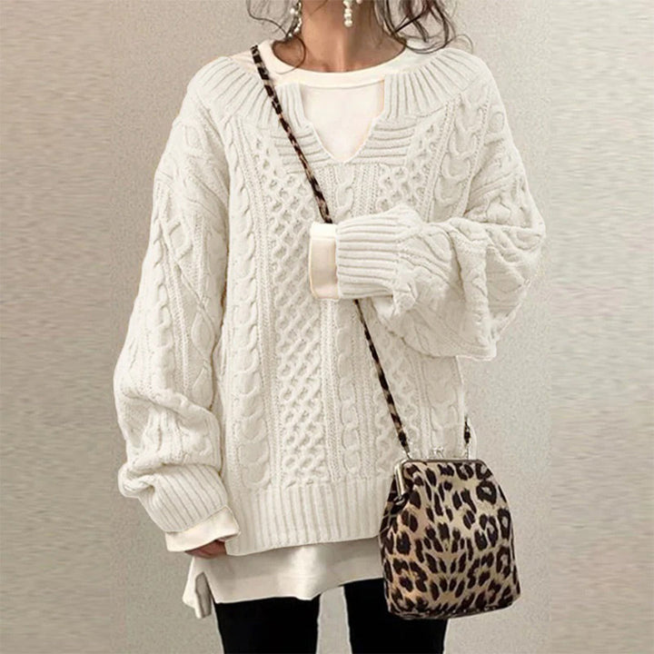 Women's Soft Knit Comfort Sweater with Warm Lining