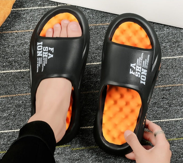 Men's Modern Design Sporty Slippers-The Yellow Prime