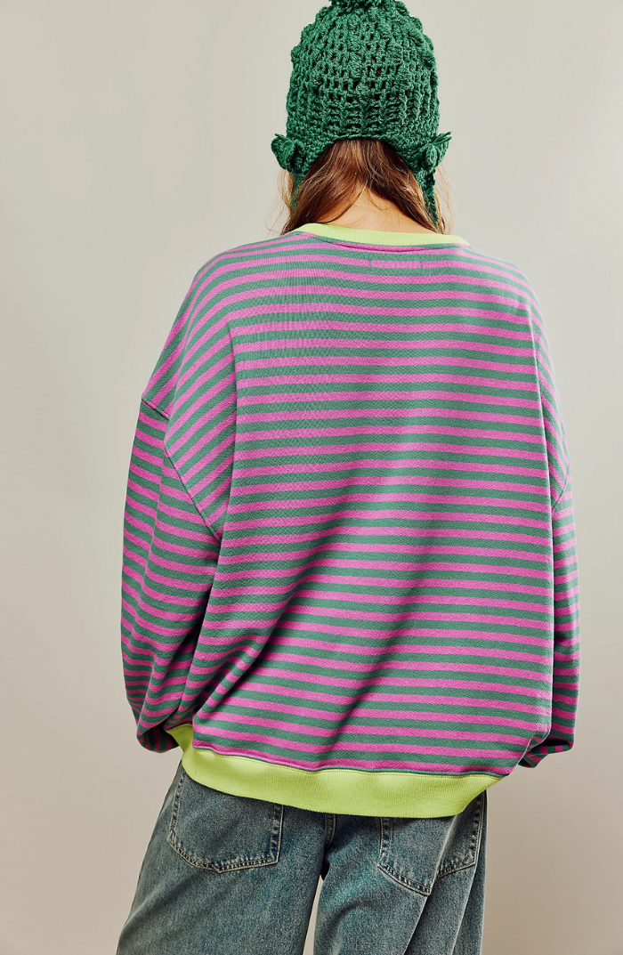 Women's Soft Fabric Striped Sweater
