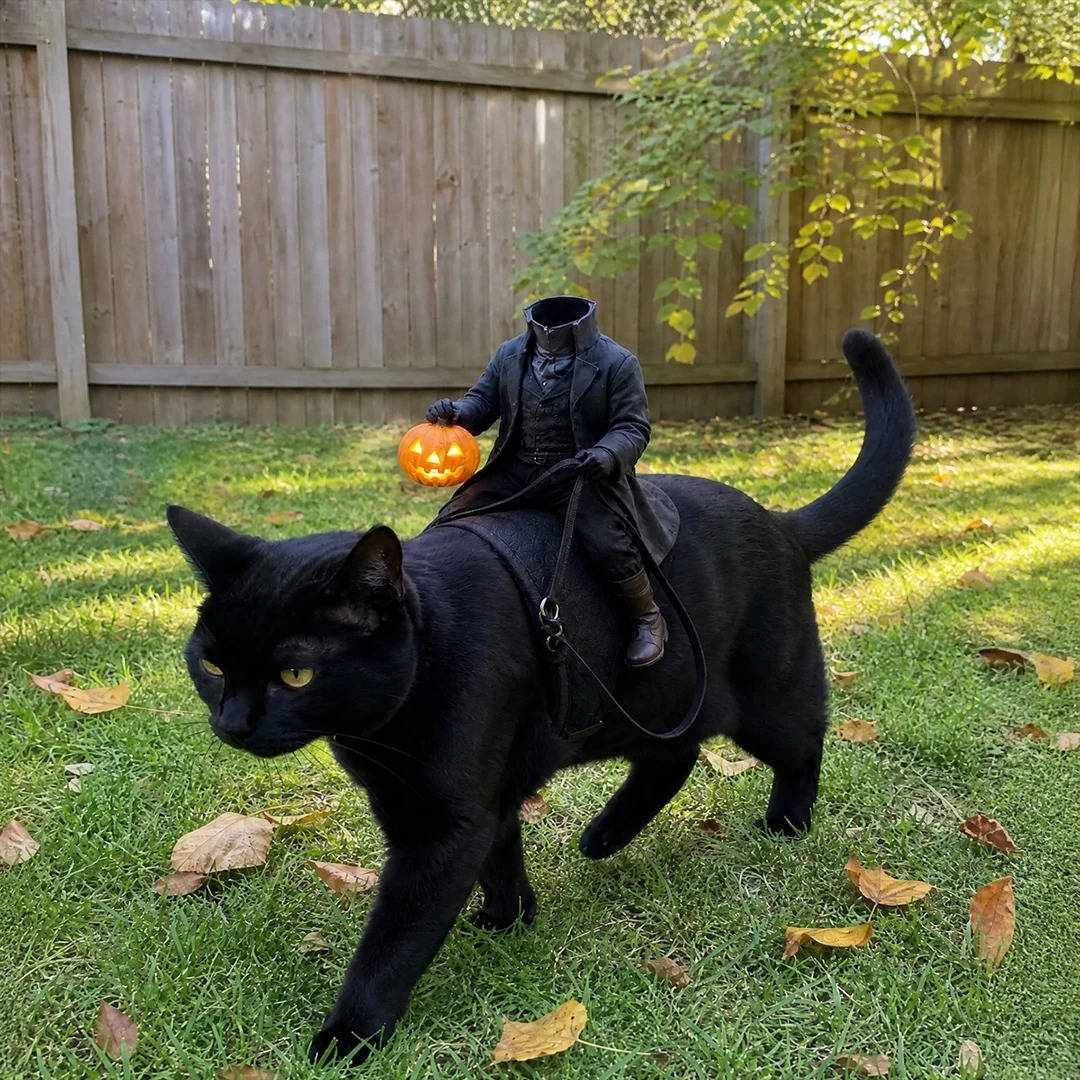 Costume da animale domestico del Cavaliere senza testa di Halloween per gatti e cani