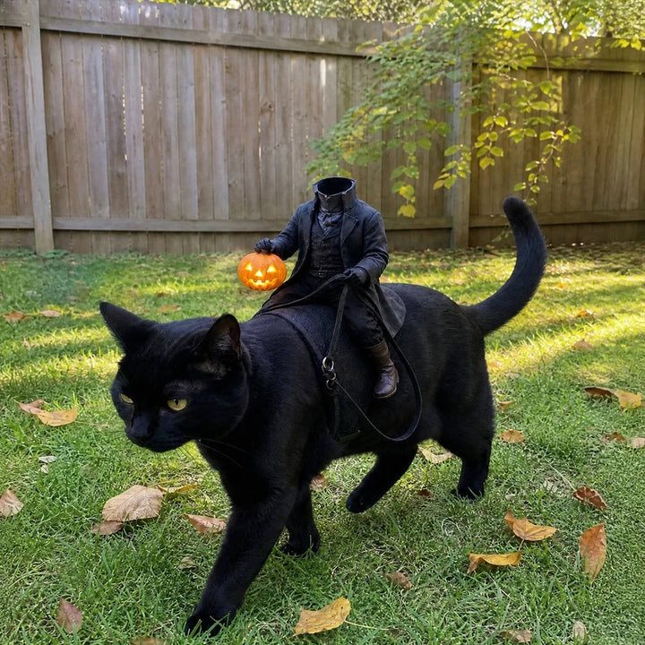 Costume da animale domestico del Cavaliere senza testa di Halloween per gatti e cani