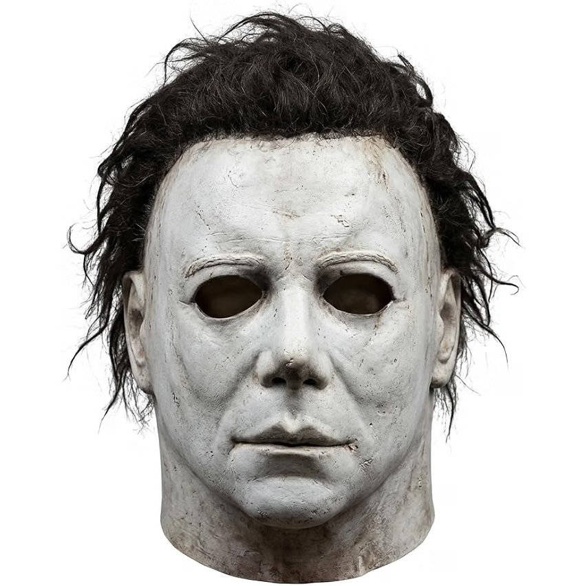 Realistyczna biała lateksowa maska slashera na Halloween na imprezy kostiumowe