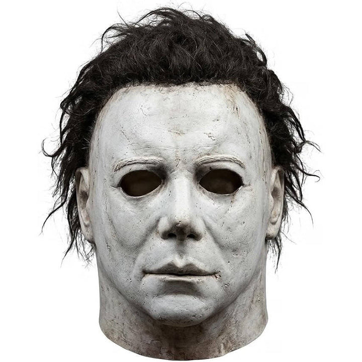 Realistyczna biała lateksowa maska slashera na Halloween na imprezy kostiumowe