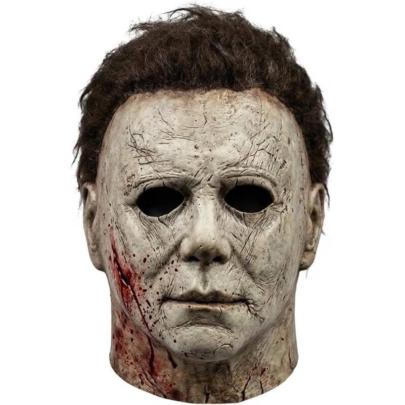 Realistyczna biała lateksowa maska slashera na Halloween na imprezy kostiumowe