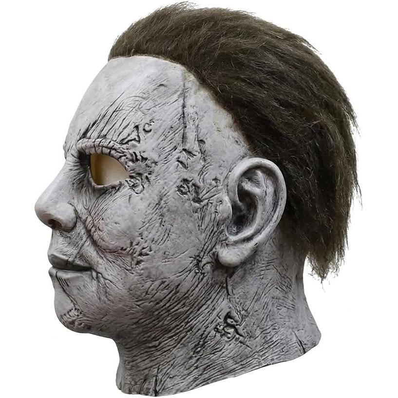 Realistyczna biała lateksowa maska slashera na Halloween na imprezy kostiumowe