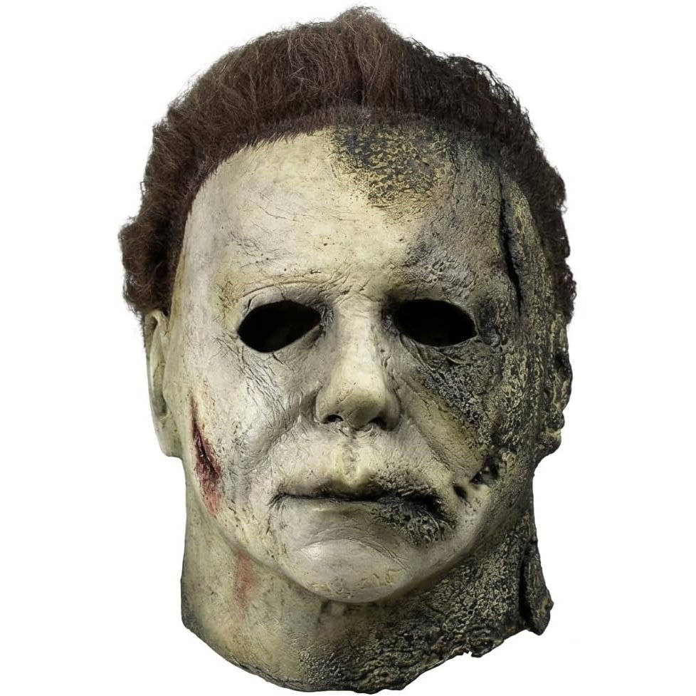 Realistyczna biała lateksowa maska slashera na Halloween na imprezy kostiumowe