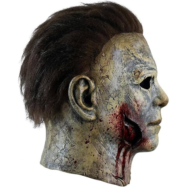 Realistyczna biała lateksowa maska slashera na Halloween na imprezy kostiumowe
